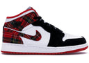 Jordan 1 Mid White Plaid Gs - Unmatched Kicks - Sneakers