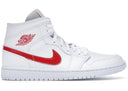 Jordan 1 Mid White University Red Womens - Unmatched Kicks - Sneakers
