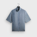 Kith Spun Silk Linen Stripe Colton Zip Front Shirt - Guide - Unmatched Kicks-KITH
