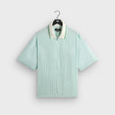 Kith Striped Poplin Thompson Zip Front Shirt - Breezeway - Unmatched Kicks-KITH