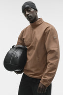 Light Weight Takeaway Track Pullover Java Brown - Unmatched Supply-ALO