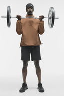 Light Weight Takeaway Track Pullover Java Brown - Unmatched Supply-ALO