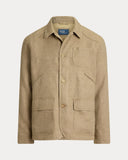 Linen Herringbone Utility Jacket Brown/Tan Herringbone - Unmatched Kicks-ralph lauren