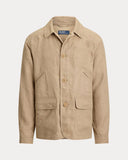 Linen Herringbone Utility Jacket Natural Herringbone - Unmatched Kicks-ralph lauren