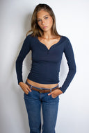Long-sleeve Chester T-shirt - Unmatched Supply-SUBDUED
