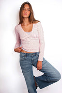 Long-sleeve wrap top - Unmatched Supply-SUBDUED