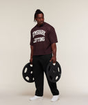 Mesh Oversized T-Shirt boxy fit Cherry Purple/Soft White - Unmatched Supply-GYMSHARK