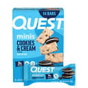 Mini Cookies & Cream Protein Bars - Unmatched Kicks-Quest Protein Bars