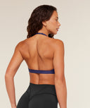 Minimal Halterneck Sports Bra Indigo Purple - Unmatched Kicks - GYMSHARK