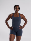 Mirror Tank - Dusty Navy - Unmatched Supply-Women's 2 in 1 Seamless Tank
