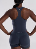 Mirror Tank - Dusty Navy - Unmatched Supply-Women's 2 in 1 Seamless Tank