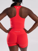 Mirror Tank - Neon Red - Unmatched Supply-Women's 2 in 1 Seamless Tank