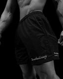 Omega Embroidery Bodybuilding Mesh Shorts [VOID BLACK] - Unmatched Supply-Breathedivinity
