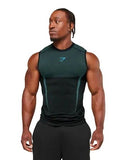 Onyx 5.0 Seamless Tank Black/Brand Blue - Unmatched Kicks - GYMSHARK