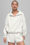 Polar Fleece Retreat Cover Up - White Heather Grey - Unmatched Supply-ALO