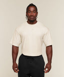 Power T-Shirt oversized fit Bros Chalk Marl - Unmatched Supply-GYMSHARK