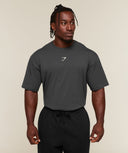 Power T-Shirt oversized fit Onyx Grey/Sprint Green - Unmatched Supply-GYMSHARK