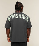 Power T-Shirt oversized fit Onyx Grey/Sprint Green - Unmatched Supply-GYMSHARK