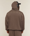 Power Washed Oversized Full Zip Hoodie oversized fit Soft Brown - Unmatched Supply-GYMSHARK