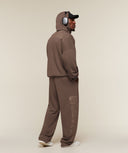 Power Washed Oversized Full Zip Hoodie oversized fit Soft Brown - Unmatched Supply-GYMSHARK