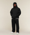 Power Washed Oversized Hoodie oversized fit Black - Unmatched Supply-GYMSHARK