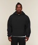 Power Washed Oversized Hoodie oversized fit Black - Unmatched Supply-GYMSHARK