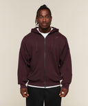 Power Zip Up Hoodie oversized fit Cherry Purple - Unmatched Supply-GYMSHARK