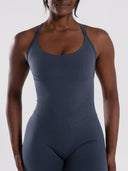 Pump Bodysuit - Dusty Navy - Unmatched Supply-Women's Seamless Bodysuit