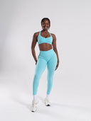 Pump High Rise Legging - Aqua Blue - Unmatched Supply-Women's Seamless Legging
