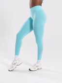 Pump High Rise Legging - Aqua Blue - Unmatched Supply-Women's Seamless Legging