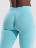 Pump High Rise Legging - Aqua Blue - Unmatched Supply-Women's Seamless Legging