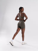 Pump High Rise Short - Khaki - Unmatched Supply-Women's Seamless Short