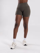 Pump High Rise Short - Khaki - Unmatched Supply-Women's Seamless Short