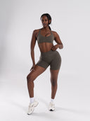 Pump High Rise Short - Khaki - Unmatched Supply-Women's Seamless Short