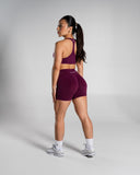 Pump High Rise Short - Mulberry - Unmatched Supply-Women's Seamless Short