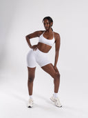 Pump High Rise Short - White - Unmatched Supply-Women's Seamless Short