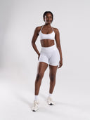 Pump High Rise Short - White - Unmatched Supply-Women's Seamless Short