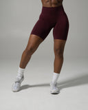 Pump Mid Rise Biker Short - Merlot - Unmatched Supply-Women's Seamless Short