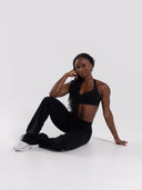 Pump Mid Rise Flared Pant - Black - Unmatched Supply-Women's Seamless Flared Pant