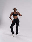 Pump Mid Rise Flared Pant Long - Black - Unmatched Supply-Women's Seamless Flared Pant