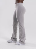Pump Mid Rise Flared Pant - LT Heather - Unmatched Supply-Women's Seamless Flared Pant