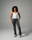 Pump Mid Rise Flared Pant - Thunderstorm - Unmatched Supply-Women’s Seamless Flared Pant