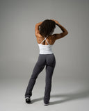 Pump Mid Rise Flared Pant - Thunderstorm - Unmatched Supply-Women’s Seamless Flared Pant
