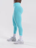 Pump Mid Rise Legging - Aqua Blue - Unmatched Supply-Women's Seamless Legging