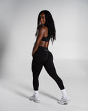 Pump Mid Rise Legging - Black - Unmatched Supply-Women's Seamless Legging