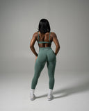 Pump Mid Rise Legging - Juniper Green - Unmatched Supply-Women's Seamless Legging