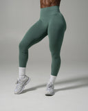 Pump Mid Rise Legging - Juniper Green - Unmatched Supply-Women's Seamless Legging