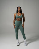 Pump Mid Rise Legging - Juniper Green - Unmatched Supply-Women's Seamless Legging