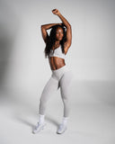 Pump Mid Rise Legging - LT Heather - Unmatched Supply-Women's Seamless Legging
