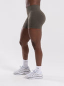 Pump Mid Rise Short - Khaki - Unmatched Supply-Women's Seamless Short